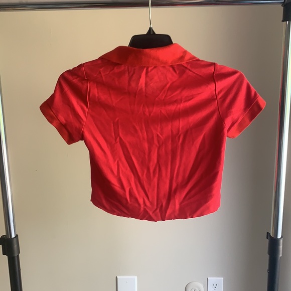 Cropped red polo - Picture 2 of 3